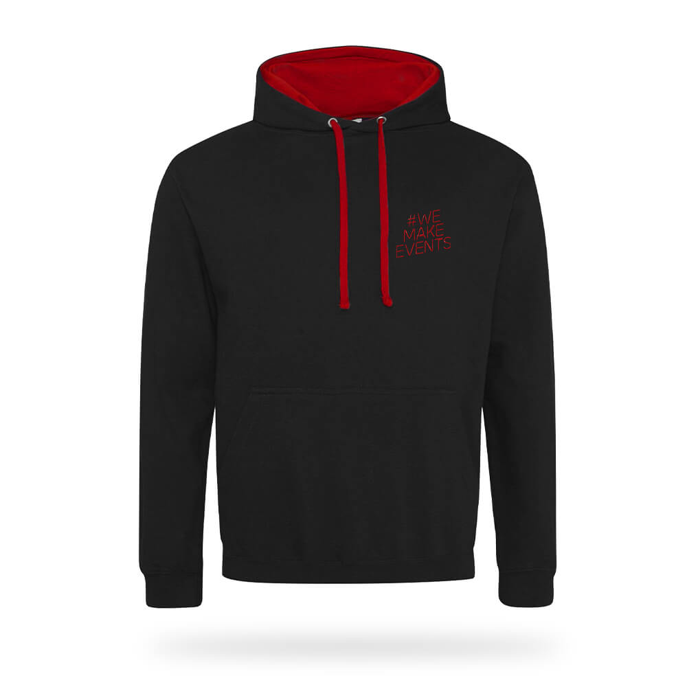 Contrast Embroidered Hoodie wemakeevents