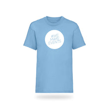 Load image into Gallery viewer, #we make events kids t-shirt - blue
