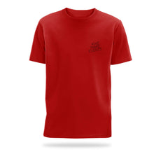 Load image into Gallery viewer, #we make events embroidered t-shirt red
