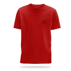 #we make events embroidered t-shirt red