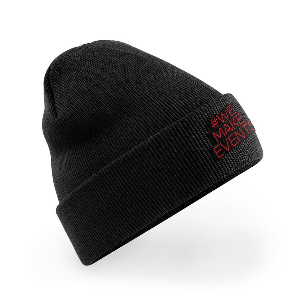 mens embroidered beanie #wemakeevents