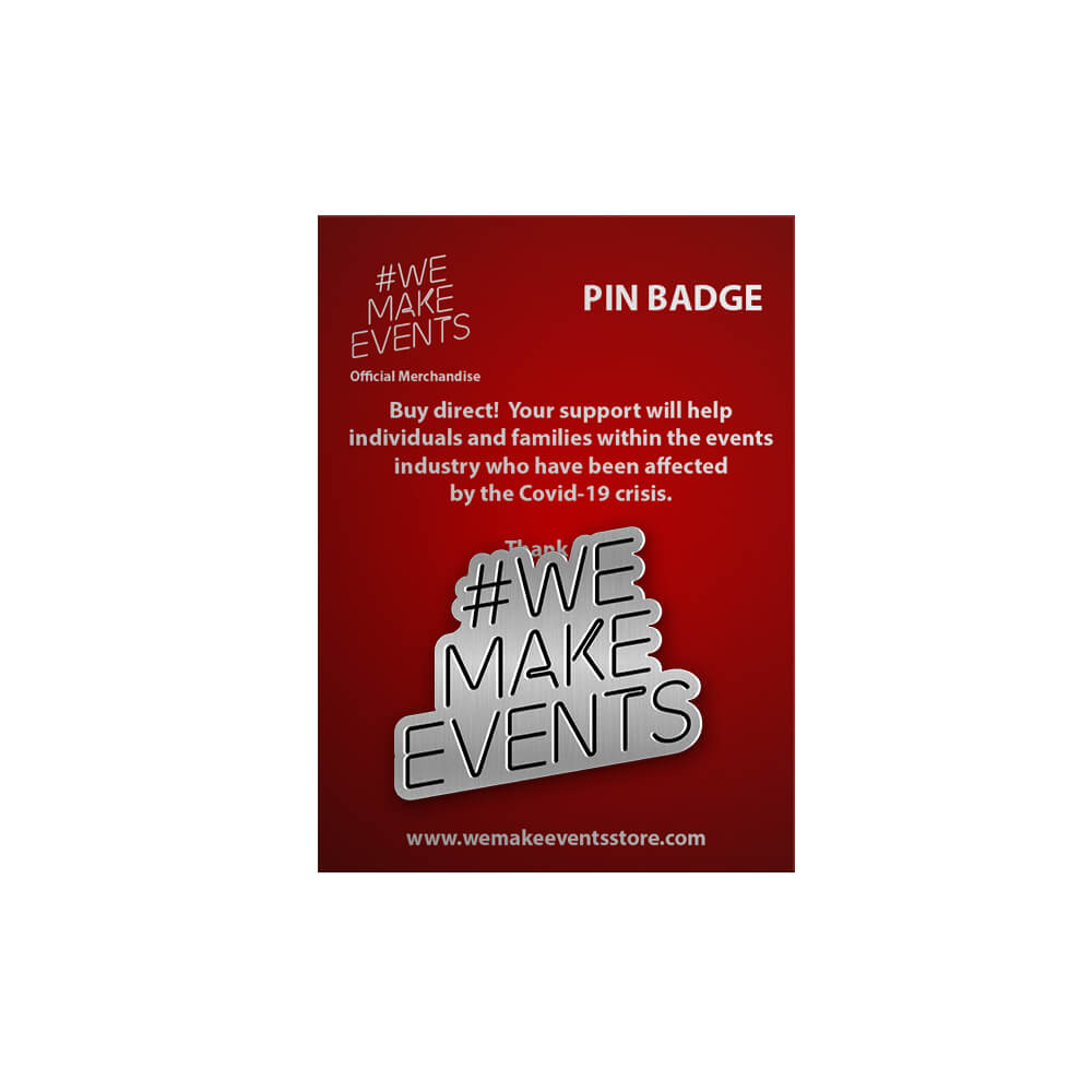 #wemakeevents pin badge silver