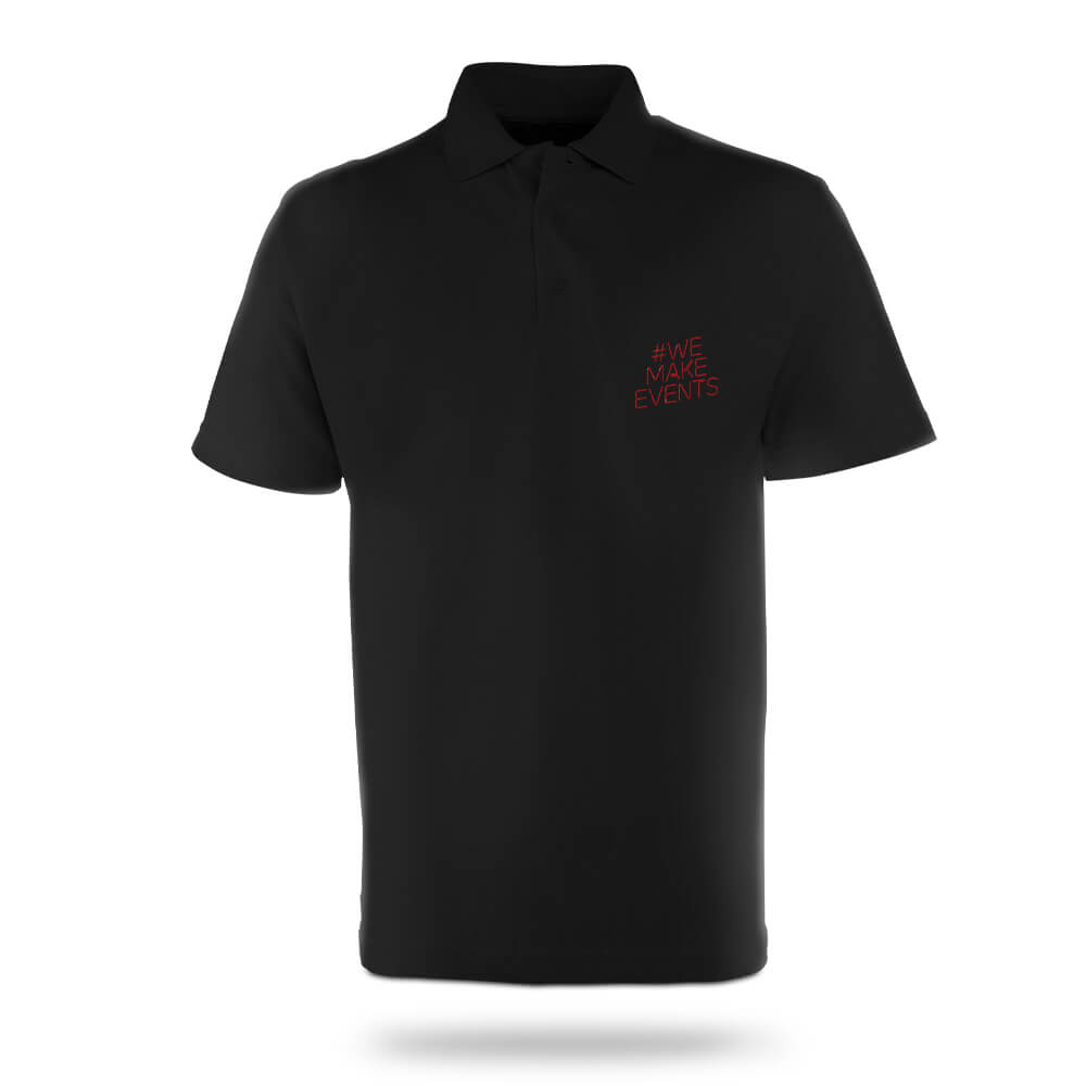 #we make events embroidered polo shirt